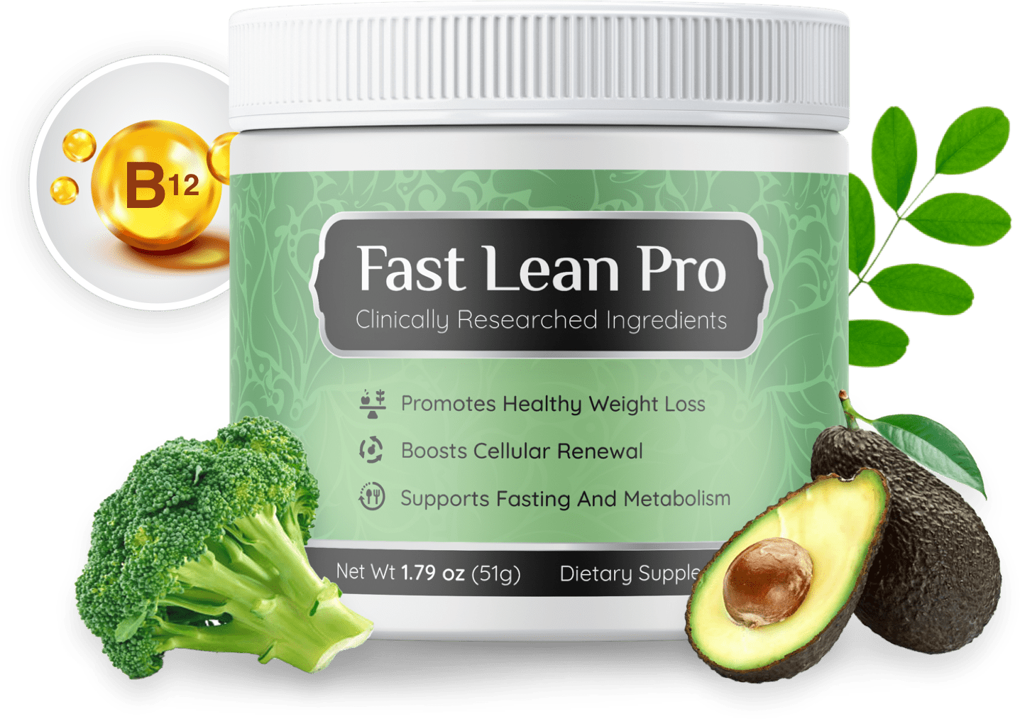 Fast Lean Pro single bottle with ingredients