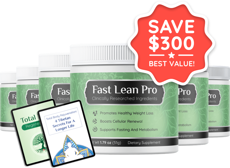 Fast Lean Pro six bottles with bonus and banner